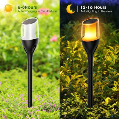 LED Solar Flickering Flame Light