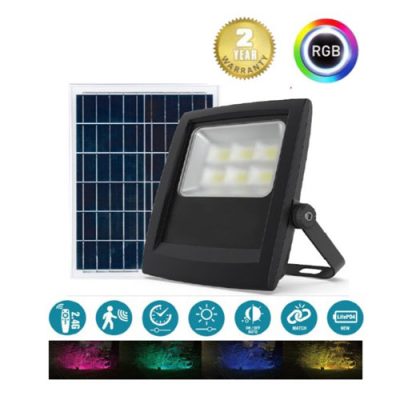 LED Solar LED Flood Light –10W-RGB