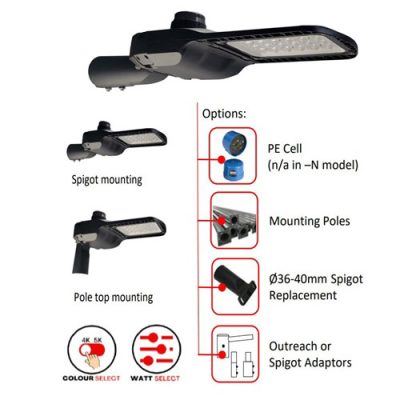 MultiFit LED Street Light – 30w/60w - Watt Select